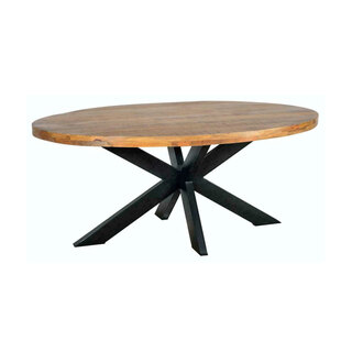 Eettafel Ovaal, Zazuhome , 200cm, Mangohout naturel